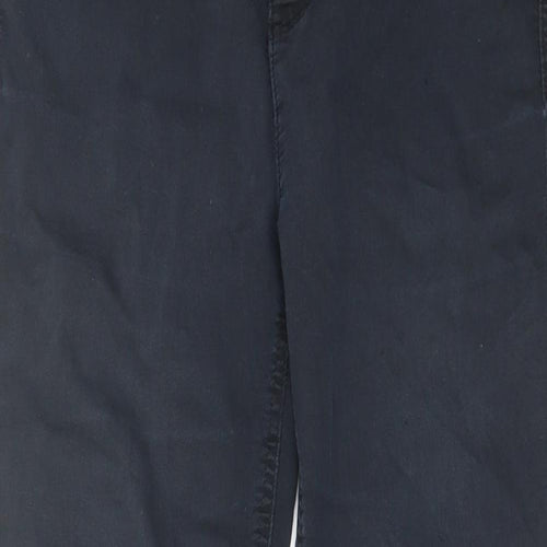 Marks and Spencer Womens Blue Cotton Skinny Jeans Size 12 L27 in Regular Zip