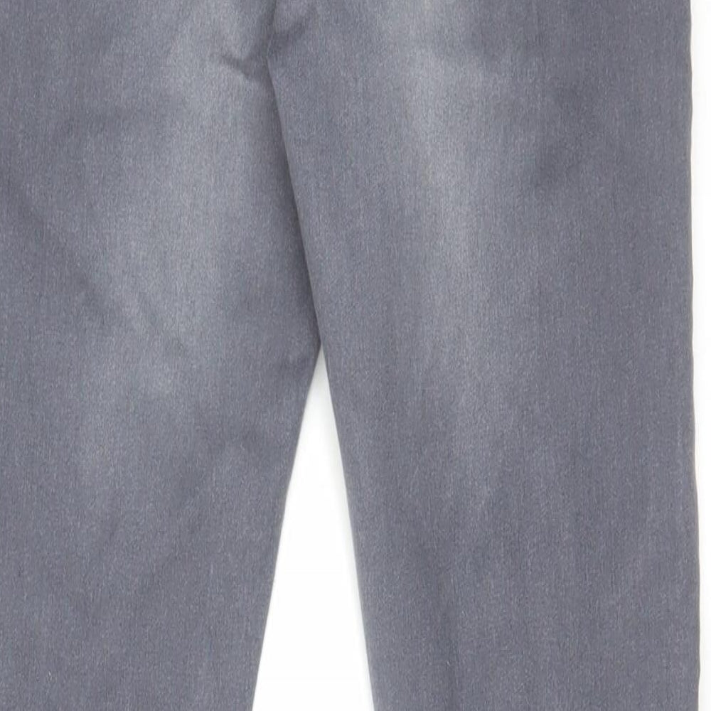 F&F Womens Grey Cotton Skinny Jeans Size 32 in L28 in Regular Zip