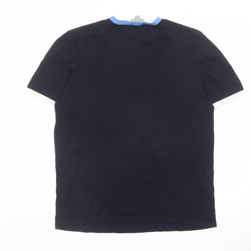 COS Mens Blue Cotton T-Shirt Size L Crew Neck