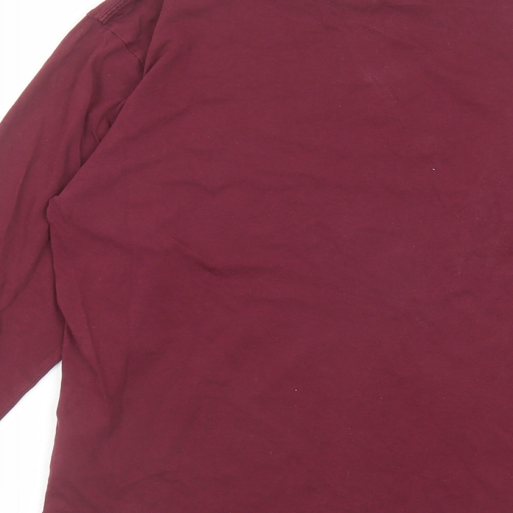VANS Mens Red Cotton T-Shirt Size S Crew Neck