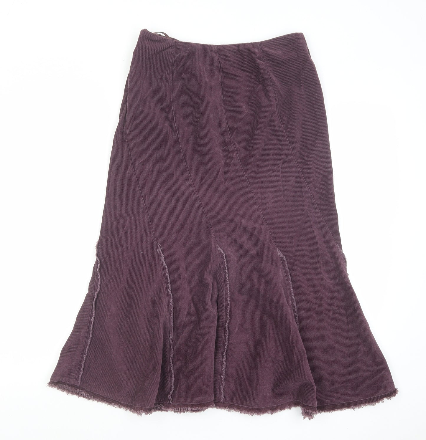 Principles Womens Purple Cotton Swing Skirt Size 8 Zip