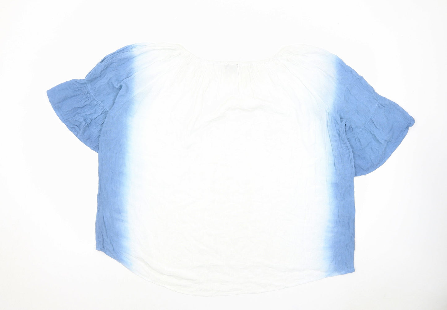 Klass Womens Blue Viscose Basic T-Shirt Size 14 Round Neck