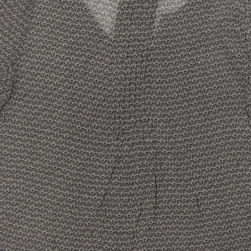 Monsoon Womens Black Geometric Polyester Basic Blouse Size 16 V-Neck
