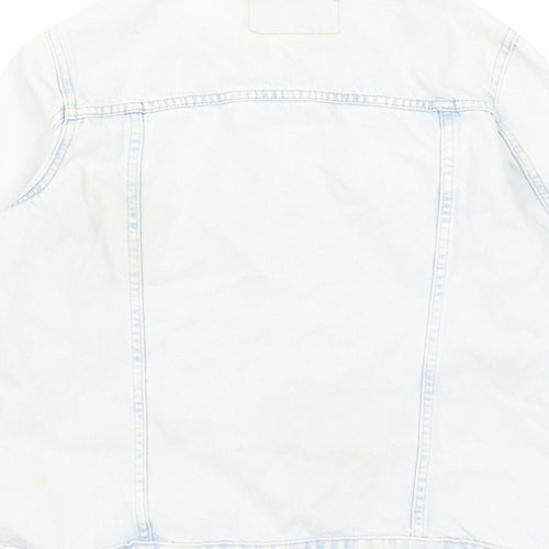 H&M Womens Blue Jacket Size 8 Button