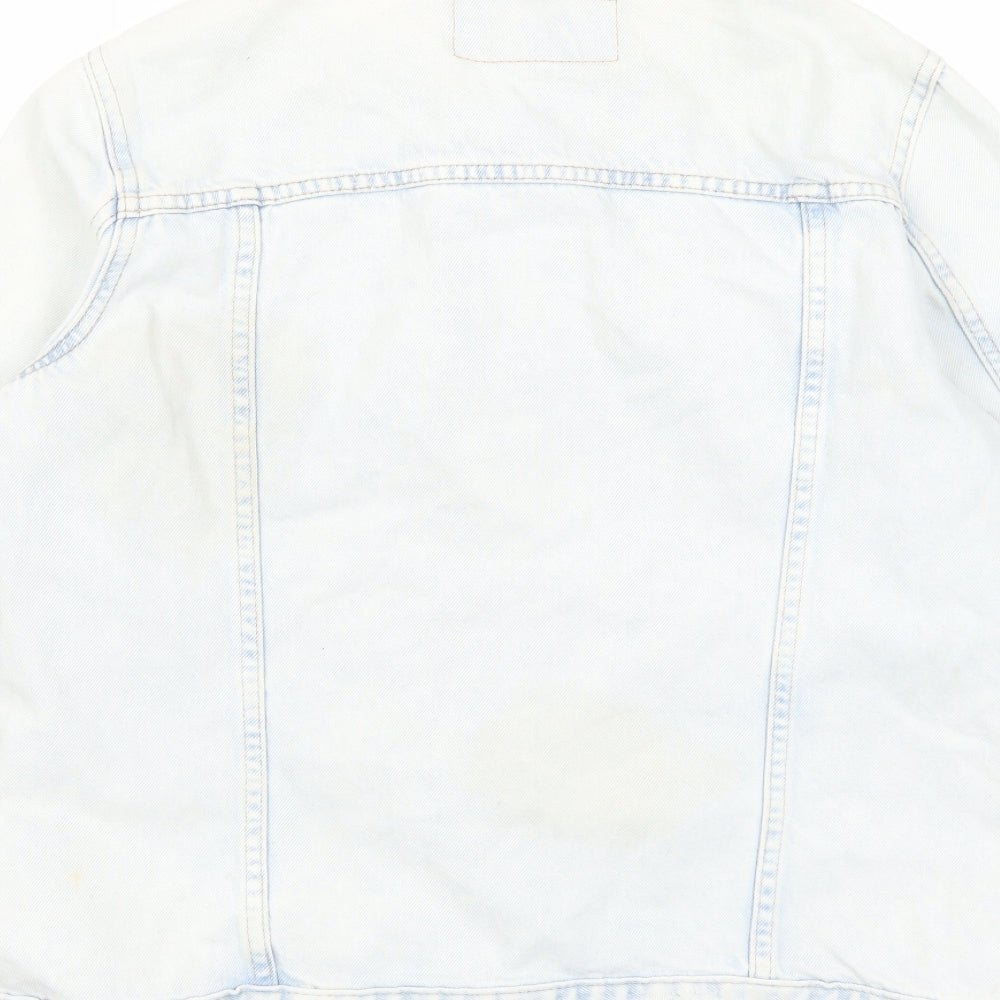 H&M Womens Blue Jacket Size 8 Button