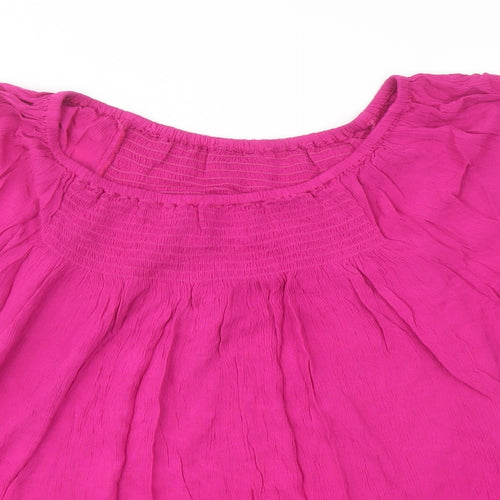 Klass Womens Pink Viscose Basic Blouse Size 20 Round Neck