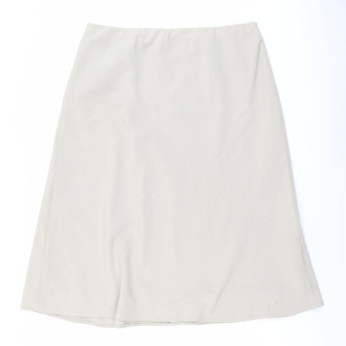 Sarah Hamilton Womens Beige Polyester A-Line Skirt Size 20
