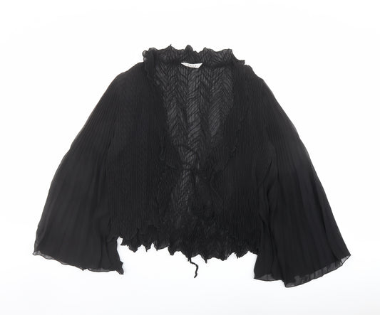 EAST Womens Black Polyester Basic Blouse Size 18 V-Neck
