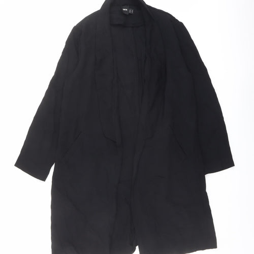 ASOS Womens Black Overcoat Coat Size 10