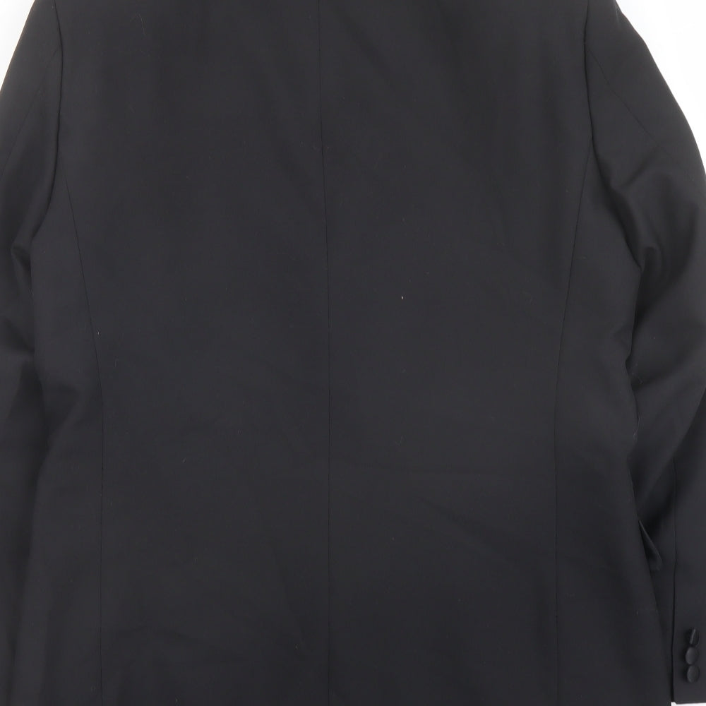 Clemont Dirext Mens Black Polyester Tuxedo Suit Jacket Size 40 Regular