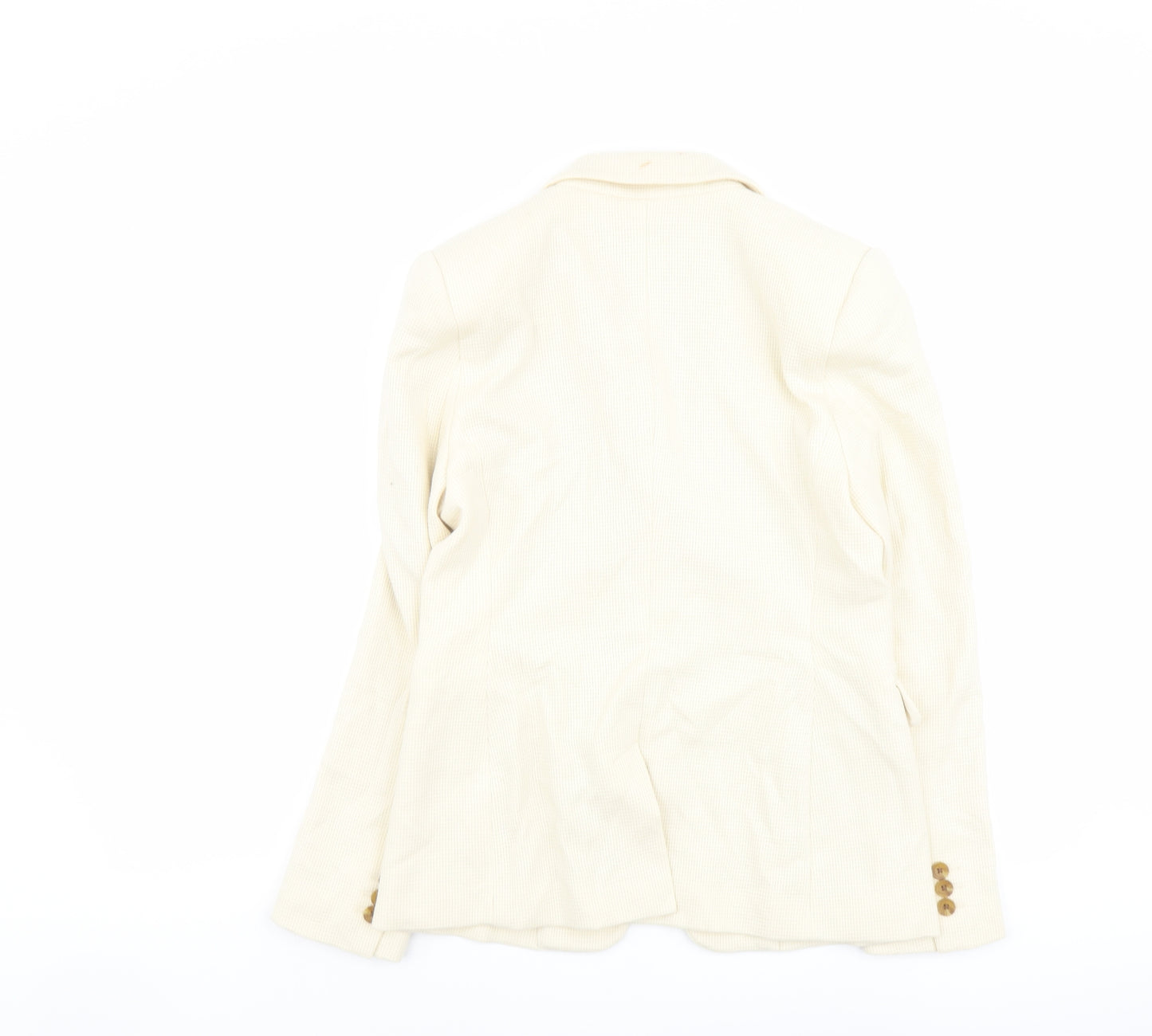 Marks and Spencer Womens Ivory Cotton Jacket Blazer Size 8