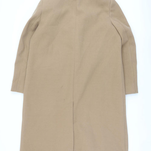 Marks and Spencer Womens Beige Overcoat Coat Size 18 Button