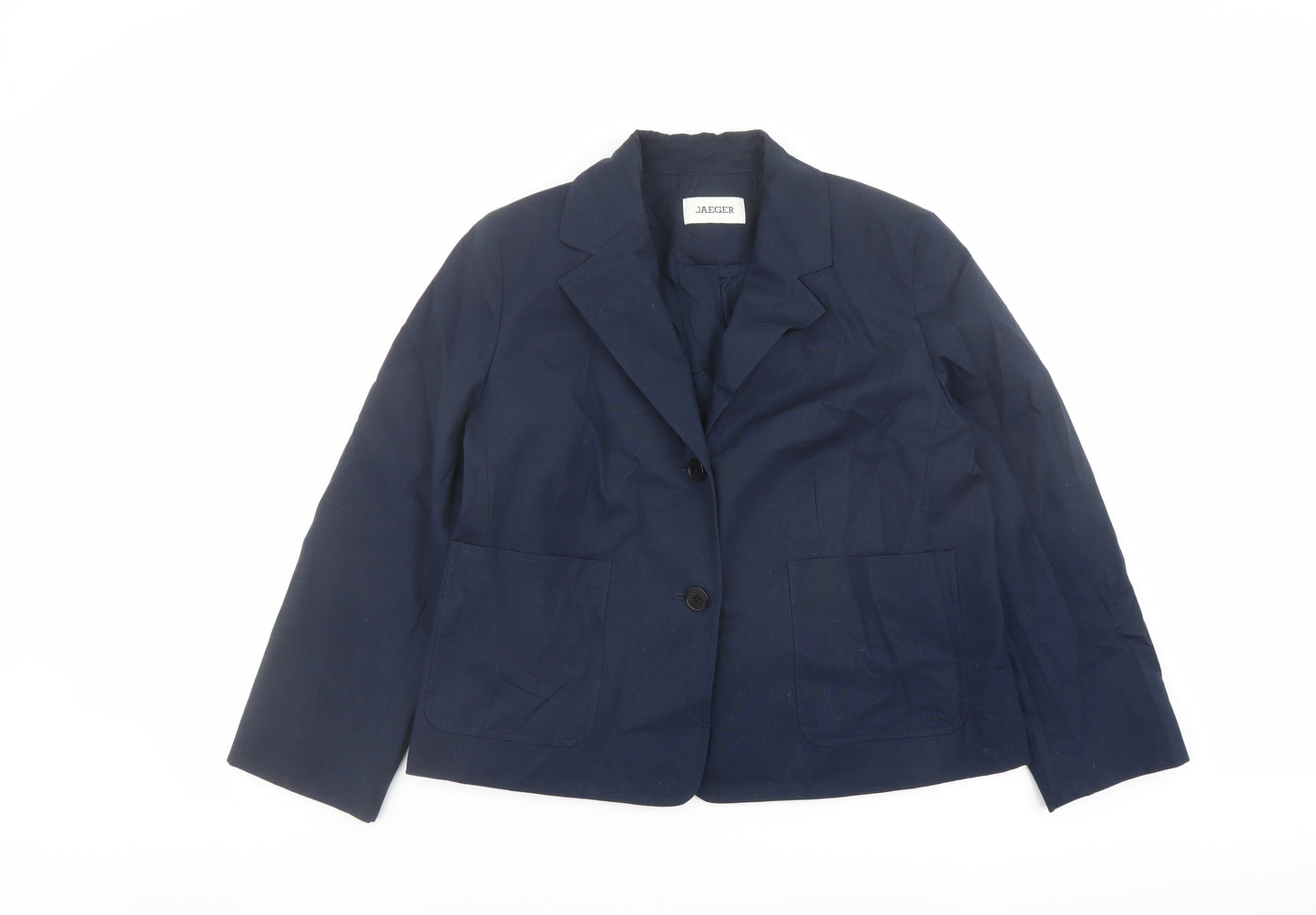 Jaeger Womens Blue Jacket Size 14 Button