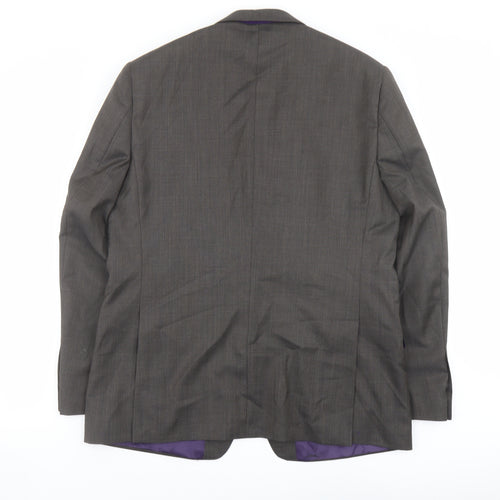 Paul Costelloe Mens Grey Wool Jacket Suit Jacket Size 44 Regular