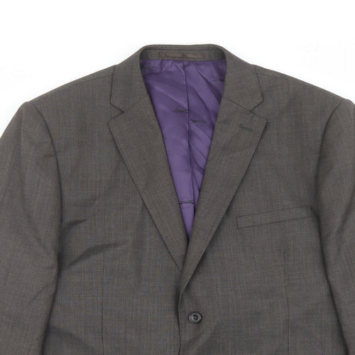 Paul Costelloe Mens Grey Wool Jacket Suit Jacket Size 44 Regular