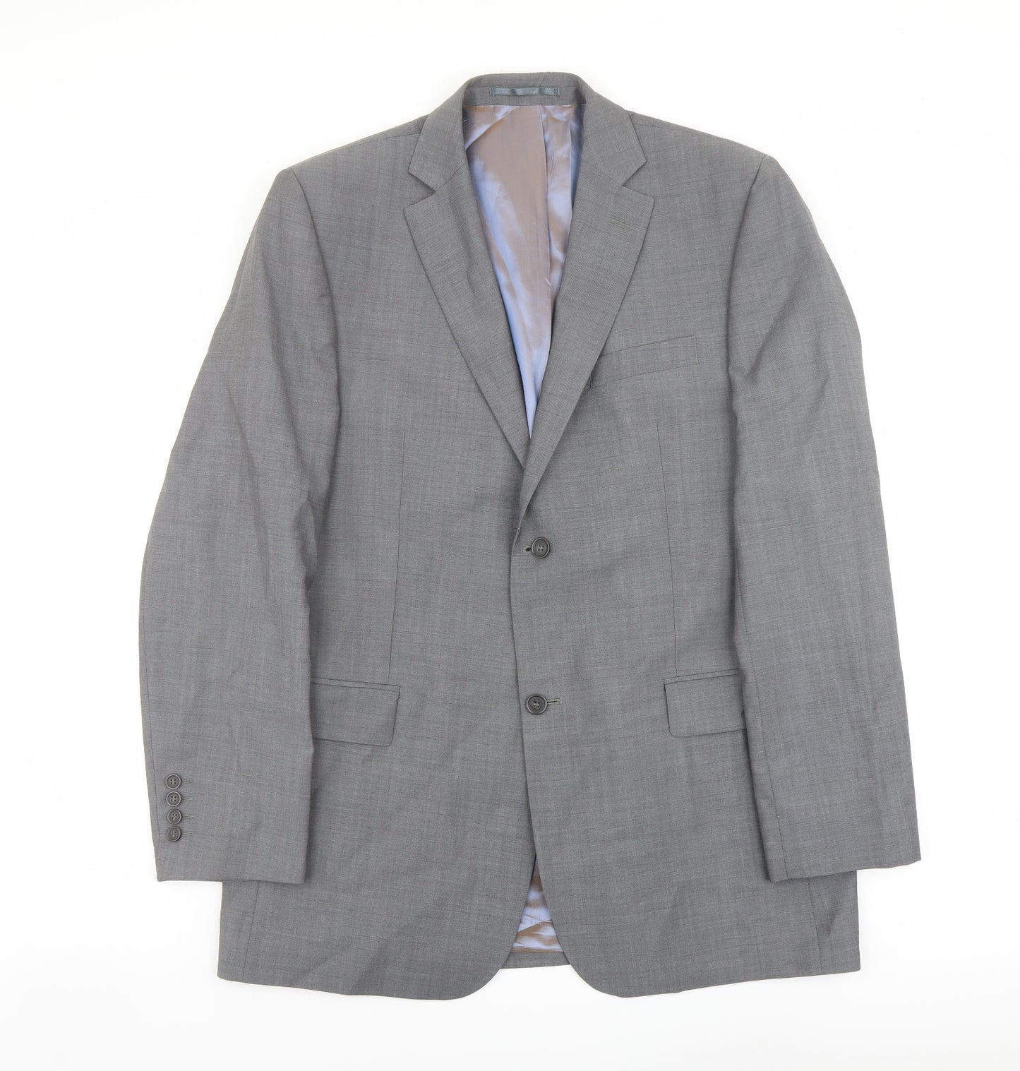 Linea Mens Grey Wool Jacket Suit Jacket Size 42 Regular