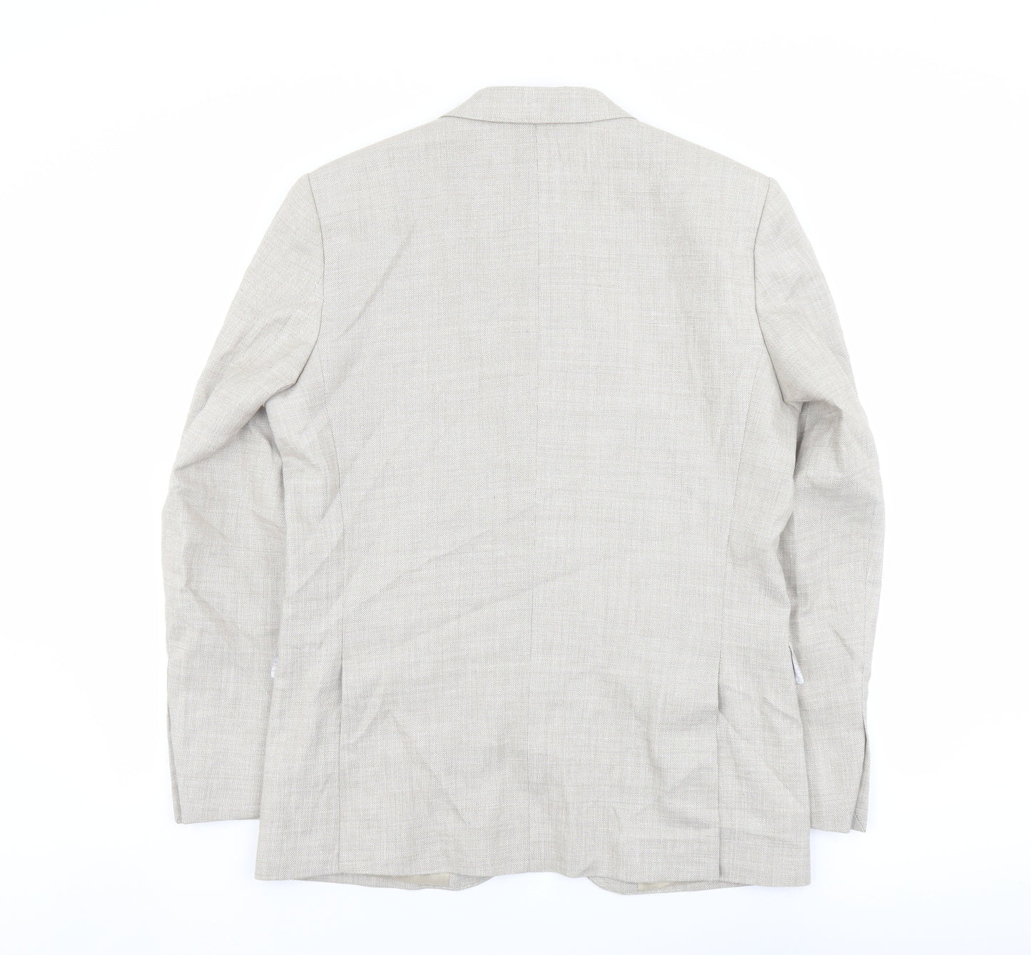 Marks and Spencer Mens Beige Polyester Jacket Suit Jacket Size 42 Regular
