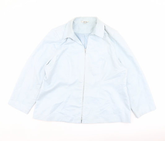M&Co Womens Blue Jacket Size 20 Zip
