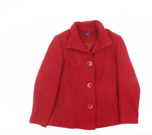 Debenhams Womens Red Jacket Size 18 Button