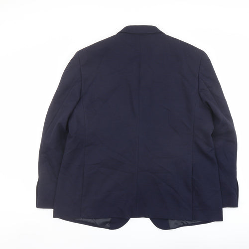 Marks and Spencer Mens Blue Polyamide Jacket Suit Jacket Size 48 Regular