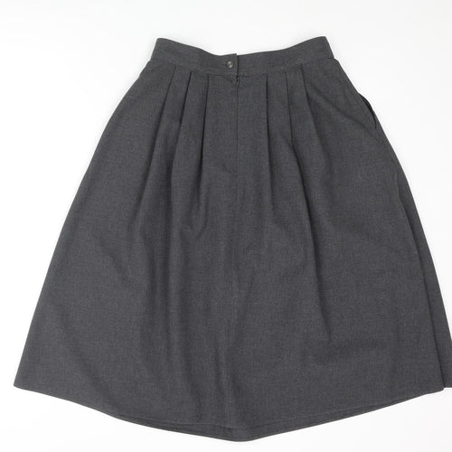 St Michael Womens Grey Polyester Tulip Skirt Size 14 Zip