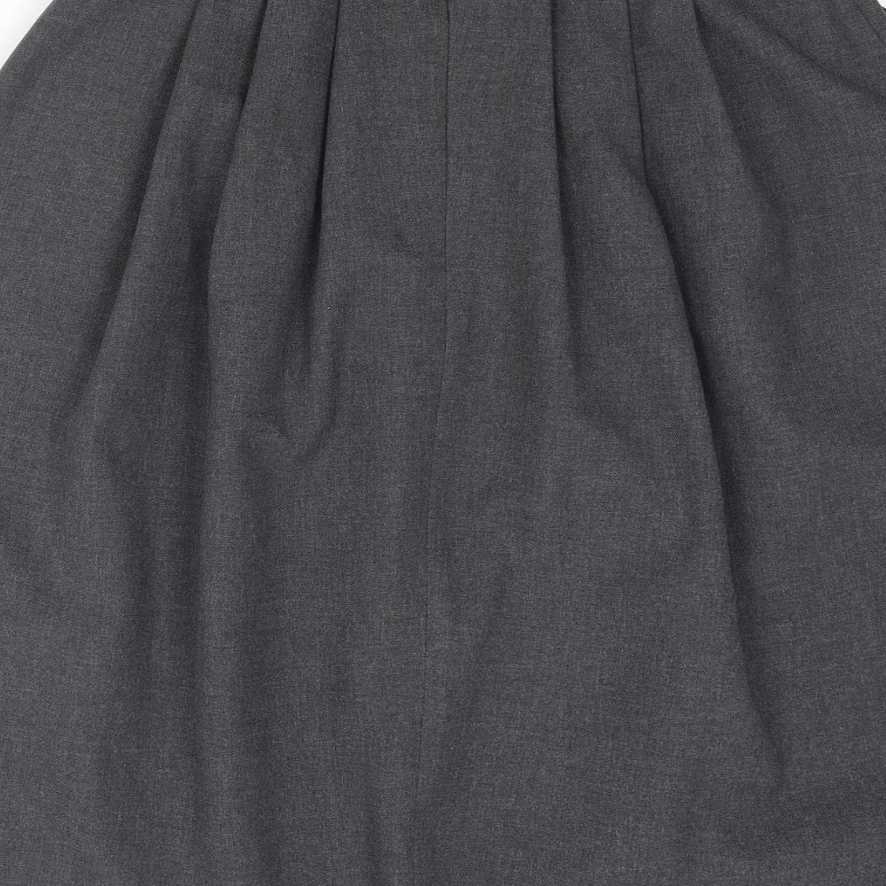 St Michael Womens Grey Polyester Tulip Skirt Size 14 Zip
