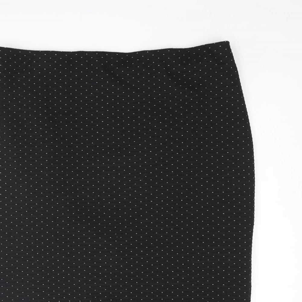 Bonmarché Womens Black Geometric Polyester Straight & Pencil Skirt Size 20