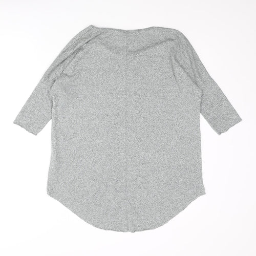 Topshop Womens Grey Round Neck Viscose Pullover Jumper Size 8