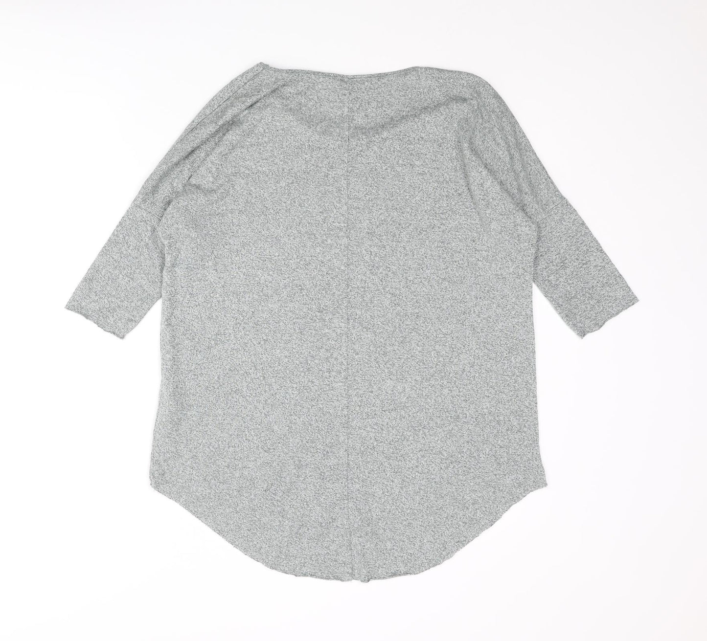 Topshop Womens Grey Round Neck Viscose Pullover Jumper Size 8