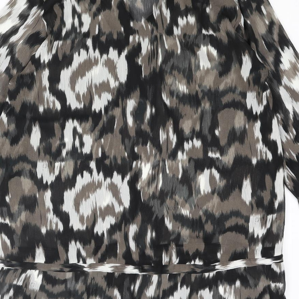 Mia Moda Womens Multicoloured Geometric Polyester Shift Size 12 V-Neck Button