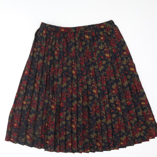 Eastex Womens Multicoloured Floral Viscose Pleated Skirt Size 18