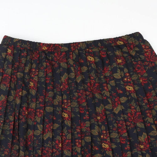 Eastex Womens Multicoloured Floral Viscose Pleated Skirt Size 18