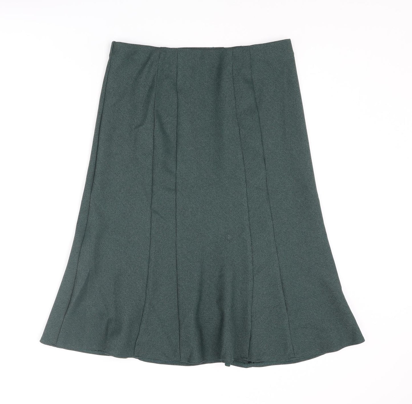 EWM Womens Green Polyester Swing Skirt Size 12