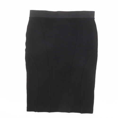 NEXT Womens Black Viscose Straight & Pencil Skirt Size 14