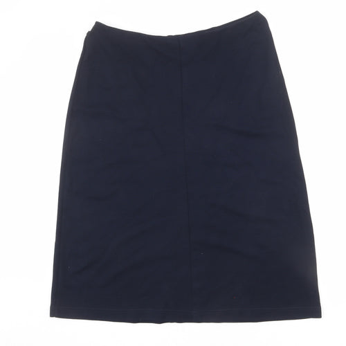 Marks and Spencer Womens Blue Viscose A-Line Skirt Size 16