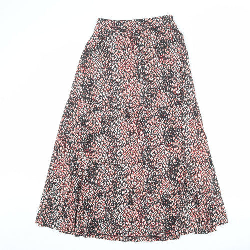 Marks and Spencer Womens Multicoloured Animal Print Polyester A-Line Skirt Size 6 - Leopard pattern