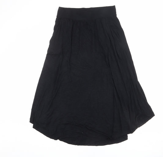 Marks and Spencer Womens Black Viscose Peasant Skirt Size 10