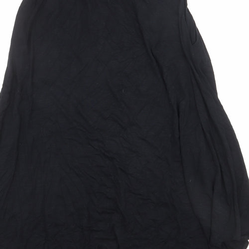 Marks and Spencer Womens Black Viscose Peasant Skirt Size 10