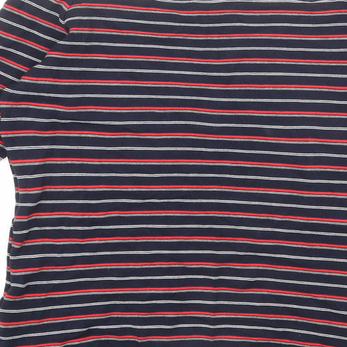 Whistles Womens Multicoloured Striped Viscose Basic T-Shirt Size 14 Off the Shoulder