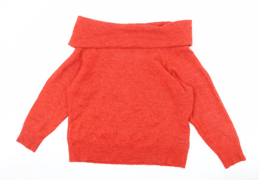 NEXT Womens Red Roll Neck Acrylic Pullover Jumper Size M
