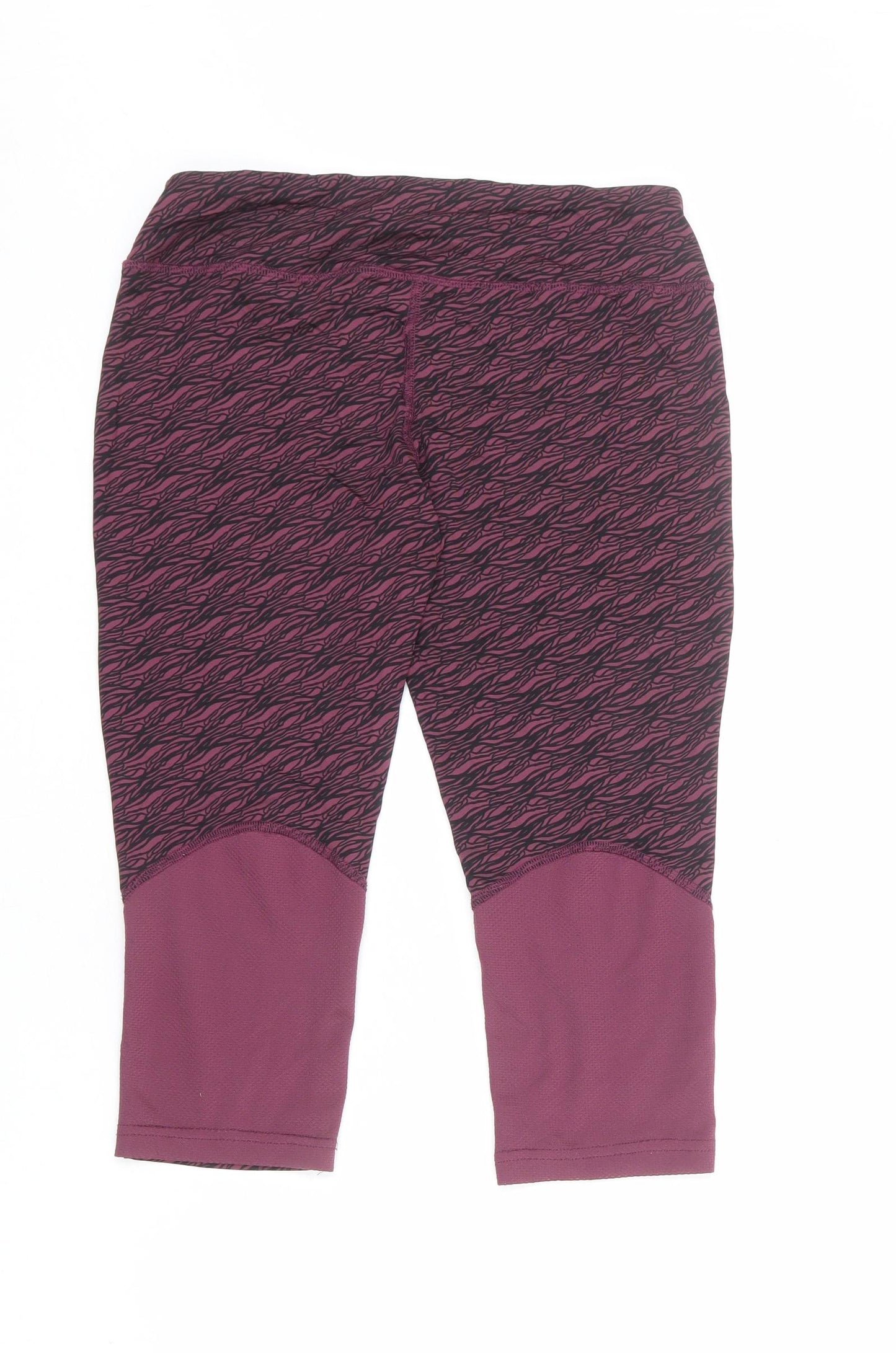 Crane Womens Purple Geometric Polyamide Pedal Pusher Leggings Size M L18 in Regular Pullover