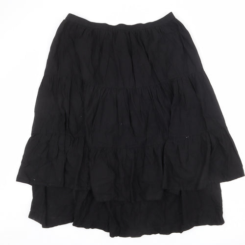Marks and Spencer Womens Black Cotton Peasant Skirt Size 16