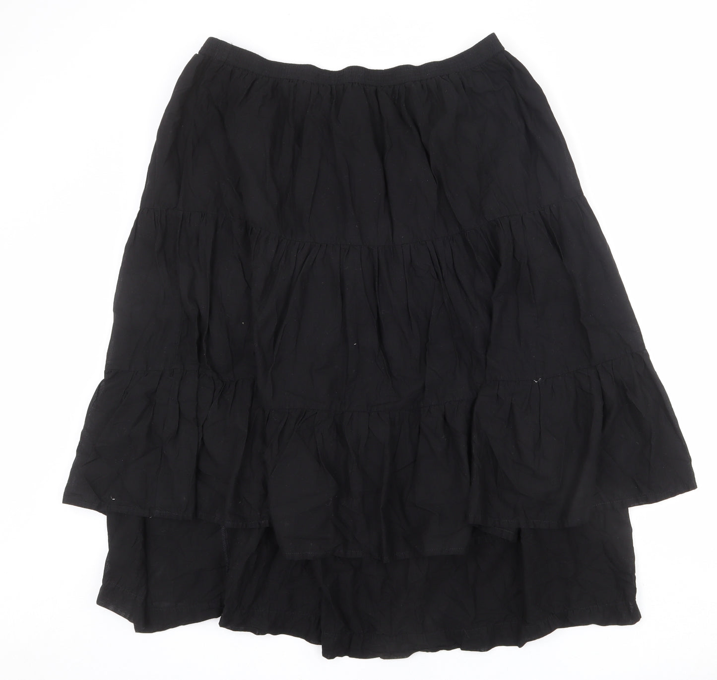 Marks and Spencer Womens Black Cotton Peasant Skirt Size 16