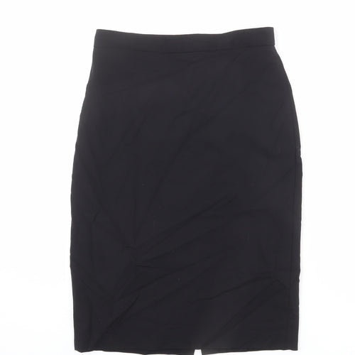 Banana Republic Womens Black Wool Straight & Pencil Skirt Size 8 Zip