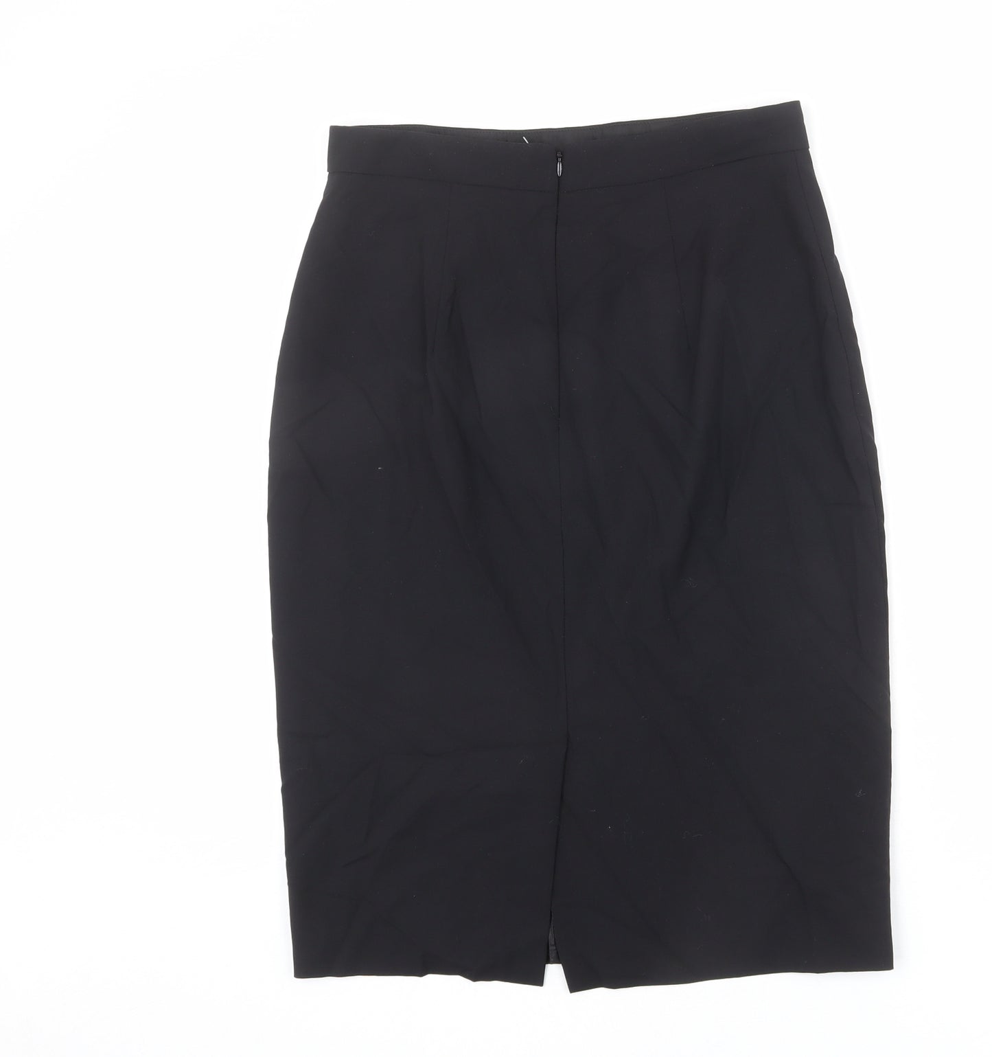 Banana Republic Womens Black Wool Straight & Pencil Skirt Size 8 Zip