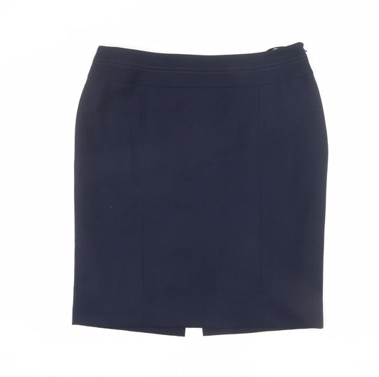 Autonomy Womens Blue Polyester Straight & Pencil Skirt Size 16 Zip