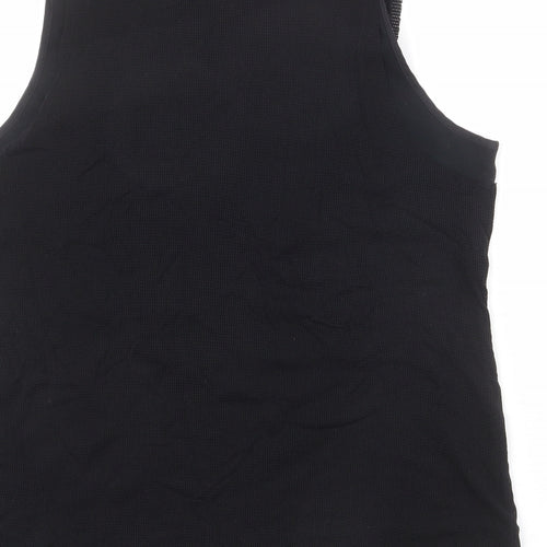 Marks and Spencer Womens Black Polyamide Basic Tank Size 18 Scoop Neck