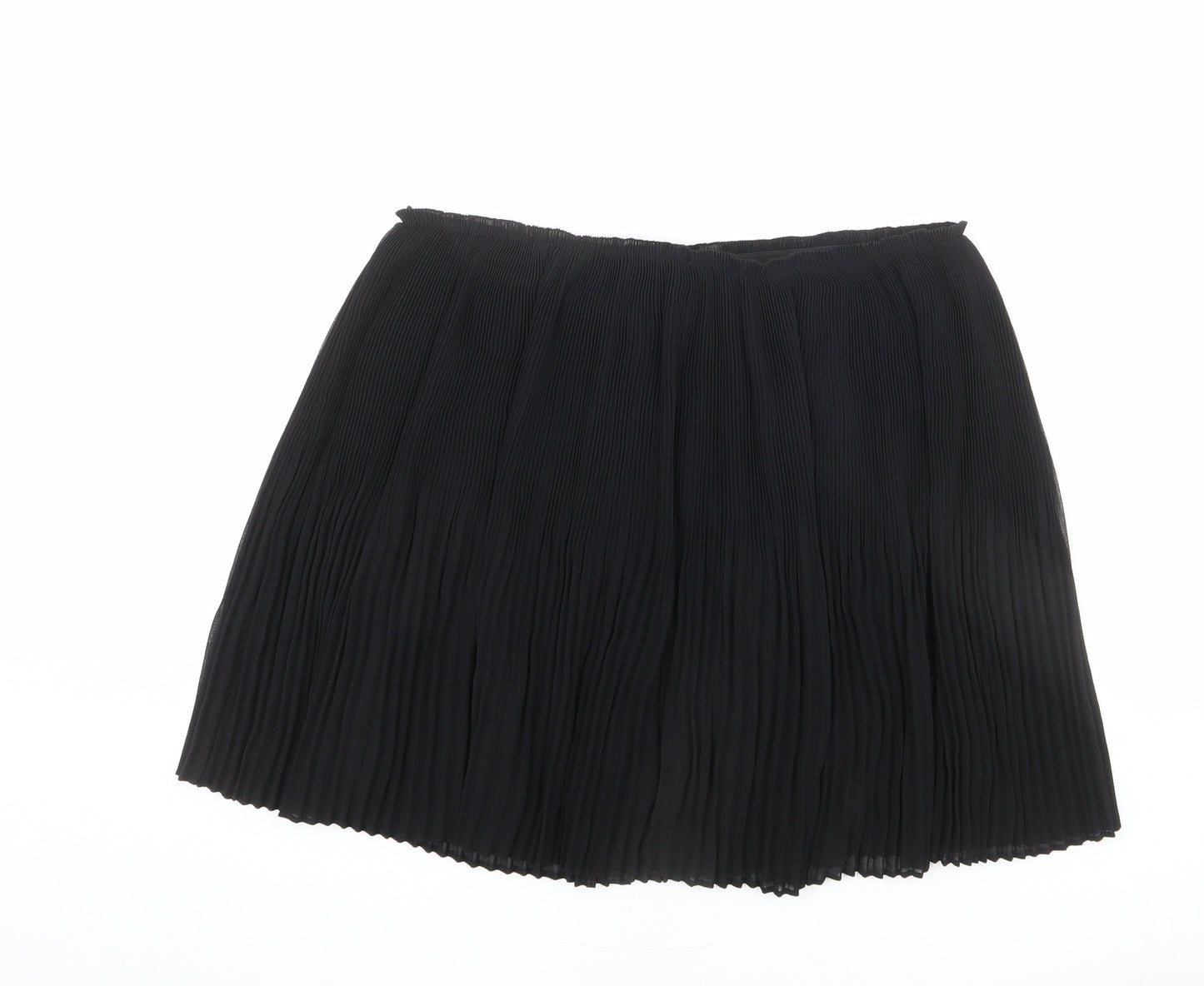 H&M Womens Black Polyester Pleated Skirt Size 16