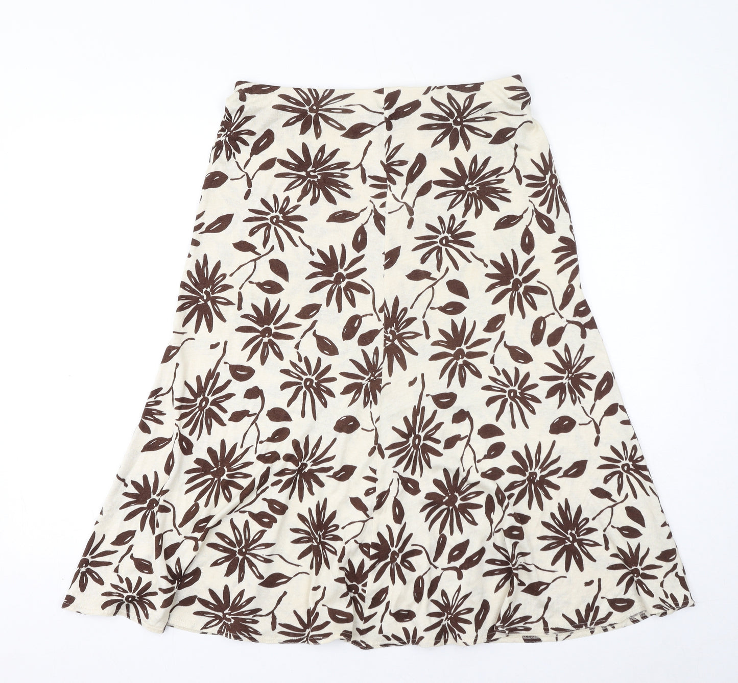 Alexon Womens Ivory Floral Viscose Swing Skirt Size 14