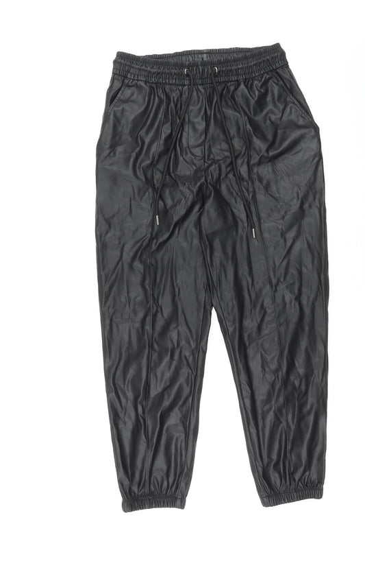 Terranova Womens Black Polyester Jogger Trousers Size M L29 in Regular Drawstring